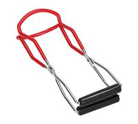 Canning Jar Lifter Canning Tongs Multifunctional Stainless Steel Jar Lifter with Grip Handle Kitchen Tong Dish Clamp Cooking Tool(Red)
