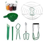 Canning Jar Lifter, Stainless Steel Canning Supplies, Canning Supplies Starter Kit, Canning Supplies Kit with Canning Rack, Tongs Stainless Steel Jar Lifter with Grip Handle