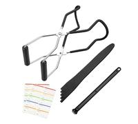 Canning Jar Lifter Tongs, Compact and Lightweight, Complete Set, Kitchen Canning Tool Kit, Magnetic Lid Lifter, Functional Tool Kit, Ideal for Jelly Sauce Fruits Vegetables