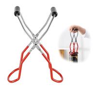 Canning Jar Lifter Tongs,Stainless Steel Anti-Scalding Jar Lifter with Secure Non-Slip Grip - Heat-Resistant Red Handle for Safe Canning, Restaurant & Kitchen Use - Wide-Mouth Canning