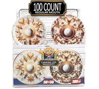 Canning Lids-Certified Food Grade Thickest BPA/BPS free Mason Jar Lids & Canning Supplies-Canning Jars Lid for Regular Mouth Mason Jars.No Leak Marble & Gold Can Lids.Supa Ant Canning Jar Lids-100pk