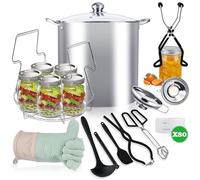 Canning Pot-Canning supplies starter kit, Stainless Steel Canning Tool Kit，Water bath canner with rack for canning.
