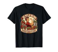 Canning She Puts Up Her Own Homestead Kitchen Rosie Riveter T-Shirt