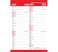 Cannings Large Bold-Type Red and Black Engagement Calendar 2026