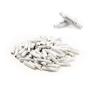 Cannits Low Voltage B Connectors Wire Splices, Electrical Wire Crimp Bean Type Cable Connector for Telecom Phone Security Alarm Lighting Security Systems - White (no Gel, Indoor use) 100 pcs