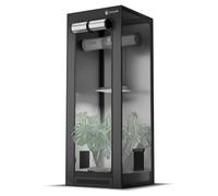 CannoBox Grow Tent 60 x 60 x 160 cm, Lightproof Greenhouse, 1680D High Reflectivity Mylar Grow Box with Removable Base Tray