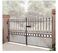 Cannock Gates Balmoral Premium Range Spear Top Low Double Driveway Gate - Solid Steel - Fits Gap Of 2743 mm X 1168 mm High - Primed