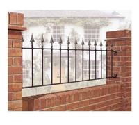Cannock Gates Balmoral Premium Range Spear Top Plain Railing Panel - Solid Steel - Fits Gap Of 1830 mm X 560 mm High - Primed