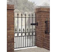 Cannock Gates Balmoral Premium Range Spear Top Single Gate - Solid Steel - Fits Gap Of 1067 mm X 1168 mm High - Primed