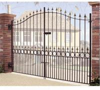 Cannock Gates Balmoral Premium Range Spear Top Tall Bow Top Double Gate - Solid Steel - Fits Gap Of 3658 mm X 2082 mm High - Primed