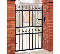 Cannock Gates Corfe Premium Range Spear Top Single Gate - Solid Steel - Fits Gap Of 914 mm X 1168 mm High - Electro Galv./black Powder Coated