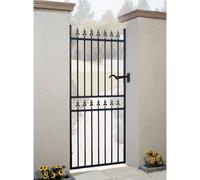 Cannock Gates Corfe Premium Range Spear Top Tall Single Gate - Steel - Fits Gap Of 762 mm X 1778 mm High - Electro Galv./black Powder Coated