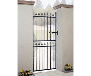 Cannock Gates Corfe Premium Range Spear Top Tall Single Gate - Steel - Fits Gap Of 762 mm X 1778 mm High - Electro Galv./black Powder Coated