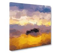 Cannon Beach Canvas Print | Gallery Wrapped 30mm Frame Wall Art | 14x14 inches | Ready to Hang | Coastal Seascape Picture | Living Room Bedroom Lounge Office