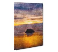 Cannon Beach Canvas Print | Gallery Wrapped 30mm Frame Wall Art | 30x20 inches | Ready to Hang | Coastal Seascape Picture | Living Room Bedroom Lounge Office