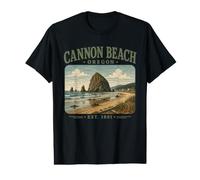 Cannon Beach Oregon Vintage Pacific Coast Travel Value Graphic T-Shirt