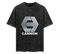 Cannon Films Retro Movie Studio T-Shirt Graphic Tee Printed Top Mens Black Shirt L