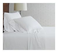 CANNON - Solid Percale 4 Piece King Sheet and Pillowcase Set - White