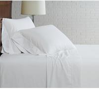 CANNON - Solid Percale 4 Piece King Sheet and Pillowcase Set - White