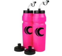 Cannon Sports 1 Liter Sports Water Bottle, BPA-Free, 34 Oz Capacity, Large Mouth, 2 lids (Straw and Squeeze), Great For Helmet Sports Such As Hockey, Lacrosse, Football, Boxing (Pink)
