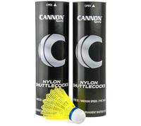 Cannon Sports Badminton Shuttlecocks - Medium Speed Nylon Badminton Birdies - Durable Plastic Shuttlecocks for Indoor Outdoor Badminton - Yellow or White Birdies in 6, 12, or 24 Pack (Yellow, 12 Pack)