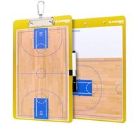 Cannon Sports Dry Erase Coaches Board with Marker - Double-Sided Dry Erase Coaching Board for Baseball, Basketball, Football, Soccer, and Hockey - Perfect for Practices and Games (Basketball)