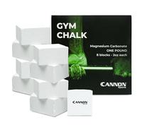 Cannon Sports Gym Chalk Blocks - 1 Pound Magnesium Carbonate 8 x 2oz Individually Wrapped Blocks - Professional Non-Slip, Sweatproof Grip for Weightlifting, Gymnastics, Rock Climbing and More