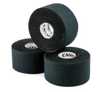 Cannon Sports Premium Athletic Tape - 1.5” x 45 Feet Per Roll - Easy Tear, No Sticky Residue, Very Strong, Hypoallergenic and Latex Free - Pack of 3 (Black)