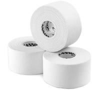 Cannon Sports Premium Athletic Tape - 1.5” x 45 Feet Per Roll - Easy Tear, No Sticky Residue, Very Strong, Hypoallergenic and Latex Free - Pack of 3 (White)