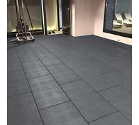 Cannons UK 20mm BeFit 1m x 50cm x 20mm Commercial Rubber Gym Flooring Garage, Grey or Black (Grey, 1m2 (2 mats))