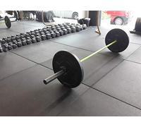 Cannons UK 20mm Flatline 1m x 1m x 20mm Commercial Rubber Gym Flooring Garage (4 square metres) Black