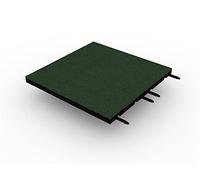 Cannons UK 50cm x 50cm x 40mm Rubber Playground Flooring - 1 to 50 Square Metres - Red, Green or Black (1m2, 4 tiles, Green)