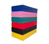 Cannons UK Commercial Grade foldable tumble gymnastics mat 8ft x 4ft x 50mm thick. 18oz PVC cover with 25kg m3 EPE Foam Inner (Black)