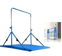 Cannons UK Mini Folding Junior Pro Adjustable. 84cm to 125cm Horizontal Bars plus free tumble mat. (Blue)