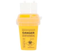 Cannula Drop Container, Safe Disposal Container for and (9.1 x 9.1 x 15 cm) - 1 Litre Disposal Box with Lid for Needle Disposal, Tattoo and Medical