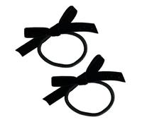 CANNXI 2pcs Black Bows Hair Clips Rope for Woman Girls Cute Velvets Hairpins Barrettes Elegant Headwear Loops Hair Accessories