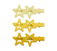 CANNXI 3 Pcs Sweet Girl Gradient Color Five-pointed Star Hairpin Clip BB Clip Bangs Clip Broken Hair Clip Duckbill Clamp