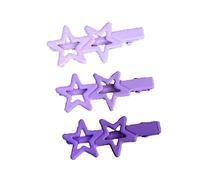 CANNXI 3 Pcs Sweet Girl Gradient Color Five-pointed Star Hairpin Clip BB Clip Bangs Clip Broken Hair Clip Duckbill Clamp