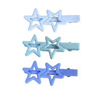 CANNXI 3 Pcs Sweet Girl Gradient Color Five-pointed Star Hairpin Clip BB Clip Bangs Clip Broken Hair Clip Duckbill Clamp