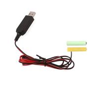 CANNXI 3V LR03 Battery Eliminators USB Power Supply Cable 2Pcs 1.5V Battery Replacement Adapter