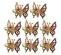 CANNXI 8Pieces Metal Will Move Simulation Butterfly Hair Clip For Women Girls Hairpin Duckbill Clip Headwear Fashion Jewelry