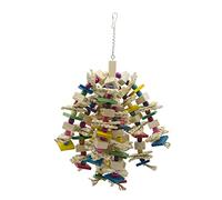 CANNXI Bird Toy,Bird Chewing Toy Parrot Cage Blocks Beads Corn Husks Parrot for Small and Medium Parrots Birds
