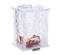 CANNXI Bird Toy,Bird Foraging Toy Clear Acrylic Food Box Parrot Feeder Improving Intelligence Cage Hanging for Cockatiel Parakeet