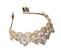CANNXI Bridal Crown Tiara Princess Dress with Hair Comb Headband Crowns For Women Girls Elegant Crown with Combs Wedding Prom