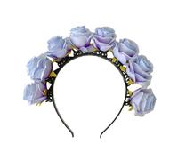 CANNXI Colorful Flower Headband Bohemian Hair Accessory Cosplay Hair Hoop Clip Hawaii Florals Wreaths Hairband for Girls