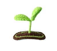CANNXI Cute Crochet Bean Shaped Hairpins Adorable Bean Seedling Hairpin Handcrafted Hair Clips Fun and Colorful Hair Accessory