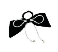 CANNXI Elegant Bowknot Hair Clip Pearls Fabric Hair Bows for Women Hair Ribbon Oversized Hair Rope Barrettes Hair Accessory