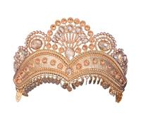 CANNXI Elegant Bridal Rhinestones Crown Tiara Handmade Crystals Headdress Adjustable Wedding Headwear Accessories for Women