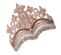 CANNXI Elegant Bridal Rhinestones Crown Tiara Handmade Crystals Headdress Adjustable Wedding Headwear Accessories for Women