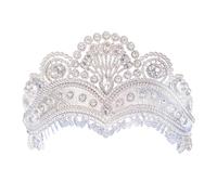 CANNXI Elegant Bridal Rhinestones Crown Tiara Handmade Crystals Headdress Adjustable Wedding Headwear Accessories for Women